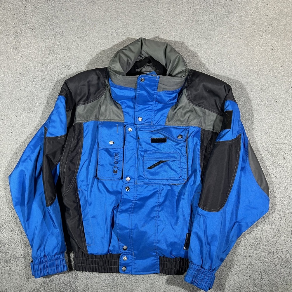 Vintage Couloir Mens's Size 40 Colorblock Ski Jacket Blue Gray